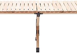 OMKUOSYA Portable Camping Table, Wooden Folding Beach Picnic Table with Carry Bag for Outdoor Cooking, Picnic, Camp, BBQ, Travel, Backyard Patio Party