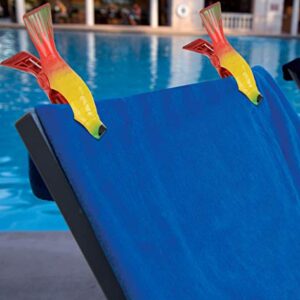 4 Pack Beach Towel Clips, Plastic Parrot Shaped Clips for Pool Chairs Patio and Chais for Cruise Ships Vacations Picnics and Home