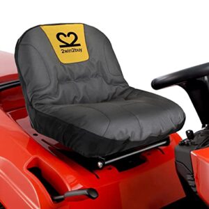 riding lawn mower seat cover, heavy duty 600d polyester oxford tractor seat cover with padded cushion surface, durable waterproof seat cover fits craftsman,cub cadet,kubota lawn mower tractor