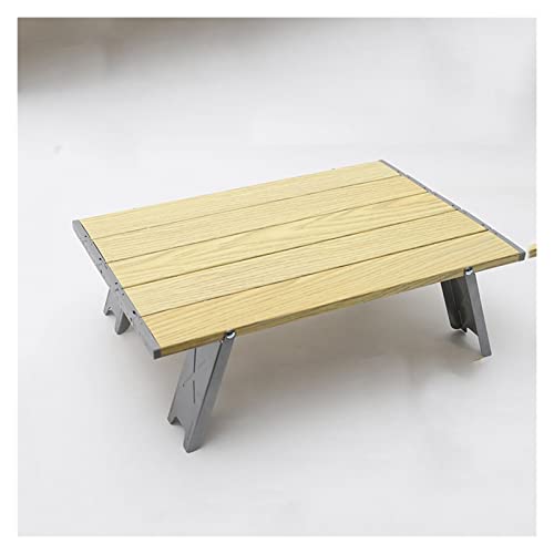 SUNESA Portable Picnic Table Outdoor Camping Portable Foldable Mini Table for Tours Beach Picnic Barbecue Tableware Folding Computer Desk Foldable Camping Table (Color : Beige)