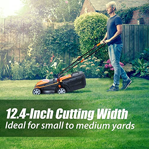 LawnMaster CLM2413A Cordless 13-Inch Lawn Mower 24V Max with 2X4.0Ah Battery and a Charger