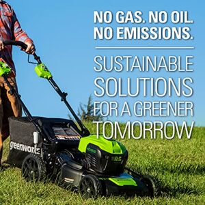 Greenworks 40V Brushless Self-Propelled Lawn Mower, 21-Inch Electric Lawn Mower, 5.0Ah Battery and Charger Included