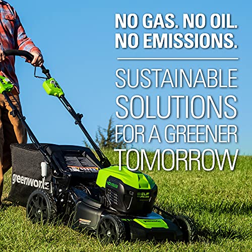 Greenworks 40V Brushless Self-Propelled Lawn Mower, 21-Inch Electric Lawn Mower, 5.0Ah Battery and Charger Included