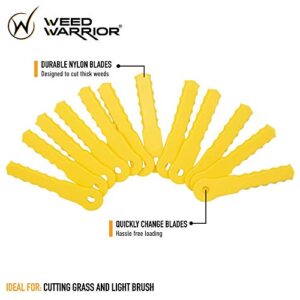 Weed Warrior Push-N-Load Nylon Replacement Blades for Push-N-Load Trimmer Head, 12 Count