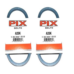 2 pk a20k pix belts made with kevlar compatible with troy bilt gw-1128, 1710812, 1710957
