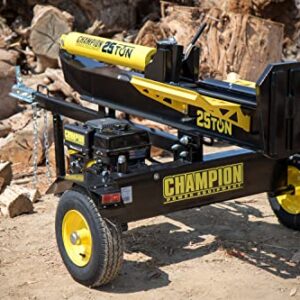 Champion Power Equipment 100326-1 25-Ton Horizontal/Vertical Full Beam Gas Log Splitter, Black