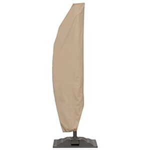 north east harbor-11 umbrella cover for protective storage 10′ ft hanging umbrella offset tan color