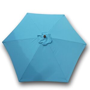 Formosa Covers 9ft Umbrella Replacement Canopy 6 Ribs in Light Blue (Canopy Only)