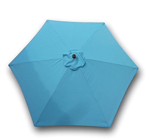 Formosa Covers 9ft Umbrella Replacement Canopy 6 Ribs in Light Blue (Canopy Only)