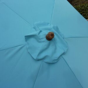 Formosa Covers 9ft Umbrella Replacement Canopy 6 Ribs in Light Blue (Canopy Only)