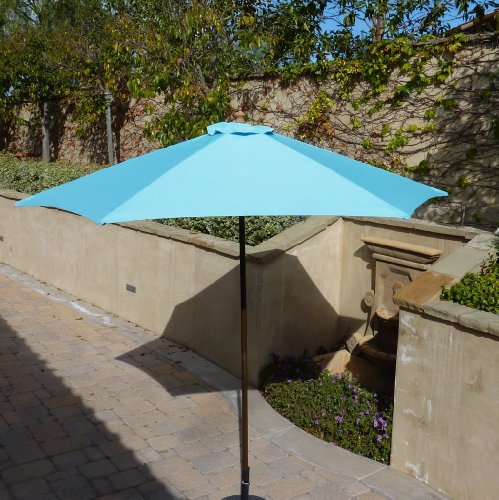 Formosa Covers 9ft Umbrella Replacement Canopy 6 Ribs in Light Blue (Canopy Only)