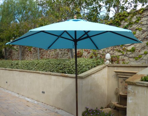 Formosa Covers 9ft Umbrella Replacement Canopy 6 Ribs in Light Blue (Canopy Only)