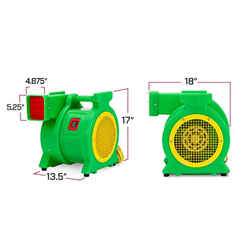 B-Air Kodiak 1-1/2 HP Air Blower | Powerful Bounce House Blower Fan for Large Inflatable Bounce House, Bouncy Castle and Slides