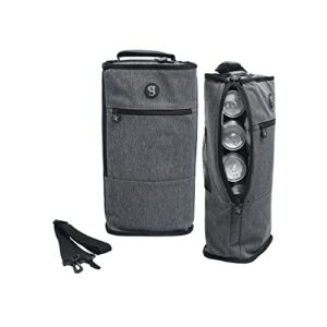 geckobrands verticool cooler bag, everyday grey – insulated soft cooler for golf, beach