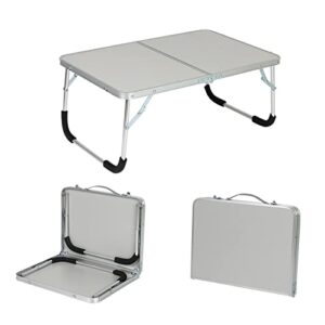 portable picnic table portable outdoor folding table camping picnic table laptop desk computer table foldable camping table (color : silver)