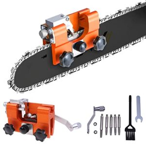 hojila chainsaw sharpener, portable chain saw sharpening jig kit, suitable for all kinds of chain saws and electric saws
