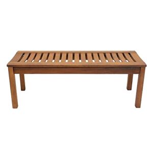 achla designs 125-0003 backless, 4 ft natural finish bench, 48-in l