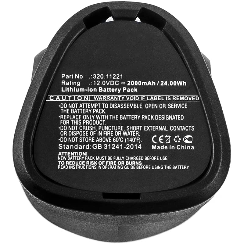 12V Replacement Battery for Craftsman Nextec 9-11221 11221, fits Part Number 320.11221,Lithium ion 2000mAh/24Wh