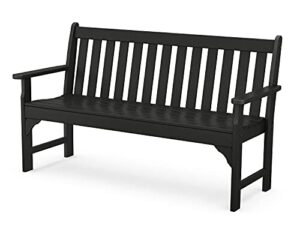polywood gnb60bl vineyard 60″ bench, black
