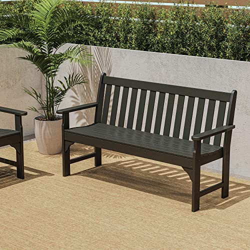 POLYWOOD GNB60BL Vineyard 60" Bench, Black