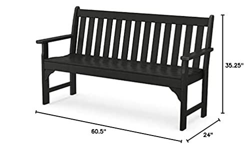 POLYWOOD GNB60BL Vineyard 60" Bench, Black