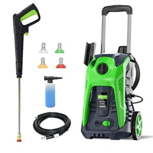 YANICHA Electric Hight Pressure Washer - 3500 PSI Power Washers Electric Powered 2.6 GPM Car Cleaner with 4 Nozzles Foam Cannon, Clean Cars, Home, Patio