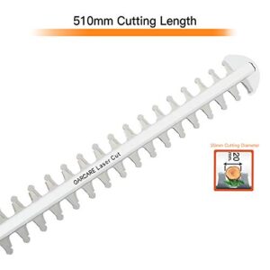 GARCARE 2 in 1 Electric Hedge Trimmer Corded - 4.8A Hedge Clippers with 20 inch Laser Cut Blade, Orange & Black