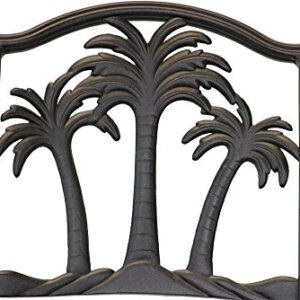 theWorldofpatio Palm Tree Cast Aluminum Powder Coated Barstool - Set of 6 - Antique Bronze