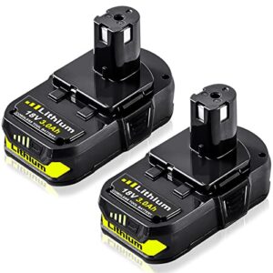 2pack p102 18v 3.0ah lithium replacement battery for ryobi 18v battery p108 p103 p105 p107 p109 p104 compatible with ryobi 18volt plus power cordless tools
