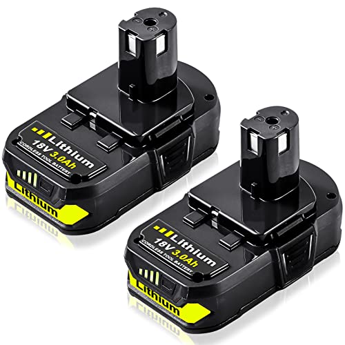 2Pack P102 18V 3.0Ah Lithium Replacement Battery for Ryobi 18V Battery P108 P103 P105 P107 P109 P104 Compatible with Ryobi 18Volt Plus Power Cordless Tools