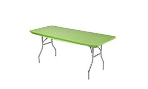 kwik-covers 6′ rectangle plastic table covers 30″ x 72″, bundle of 5 (lime green)