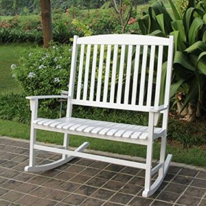 Cambridge Casual Bentley Porch Double Rocker, White