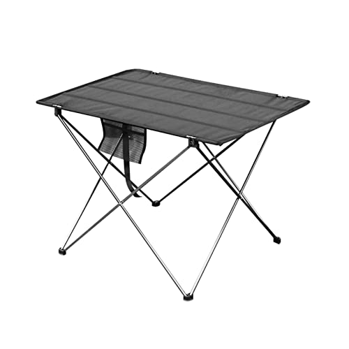 Portable Picnic Table Lightweight Table Fishing Picnic Beach Folding Table Outdoor Portable Backpacking Camping Roll-up Foldable Desk Compute Foldable Camping Table (Size : Brass)