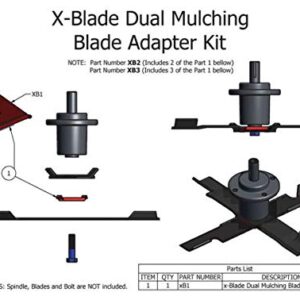 Ballard Inc X-Blade Dual Mulching Blade Adapters (3 Pack) (X-B3)