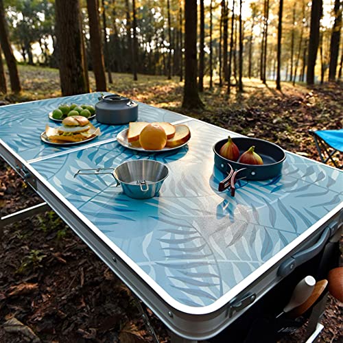 SUNESA Portable Picnic Table Outdoor Folding Tables and Chairs Portable Barbecue Camping Self-Driving Tour Field Car Picnic Table Foldable Camping Table