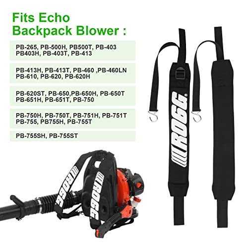 RO6G Set of 2 C061000111 Backpack Blower Straps/Harness for Leaf Blower Shoulder Strap Echo PB-500 PB-265LN PB-403H PB-413H PB-460 PB-610 PB-620 PB-650 PB-755 Fits C061000110-2 Pack