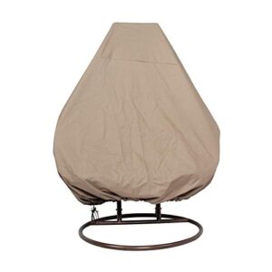 LeisureMod Hanging Swing Egg Chair Patio Indoor Outdoor Use Canvas (Outdoor Cover)