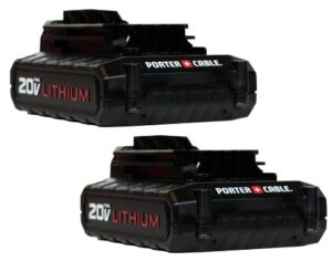porter cable pcc681l 20v max li-ion battery 2-pack in retail packaging