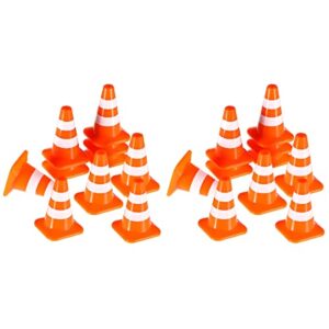 luozzy 20 pcs miniature traffic cones kids traffic signs toys children road construction cones toys sand table ornaments