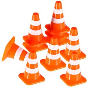 gadpiparty pre rolled cones 10 pcs miniature traffic cones road construction cones kids traffic signs toys children educational learning toys sand table ornaments street signs
