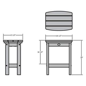 highwood AD-CHR-KS2-WAE Lehigh Counter Height Stool, Whitewash