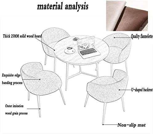 Office Business Hotel Lobby Dining Table Set, Office Table and Chair Set Hotel Reception Lounge Reception Table and Chair Set Round Table Office Hotel Living Room 1 Table 4 Chairs Tea Shop Dessert Sho