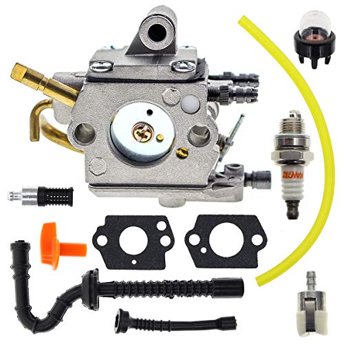 AUTOKAY 1137-120-0650 Carburetor Fits for Stihl MS192 MS192T MS192TC Chainsaw Carb Replace Zama C1Q-S258 with Fuel Line Filter Spark Plug Tune-up Kits