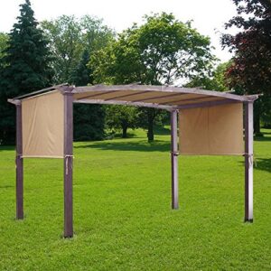 Yescom 17x6.8 Ft Universal Canopy Cover Replacement for 6Ft Curved Pergola Structure Beige