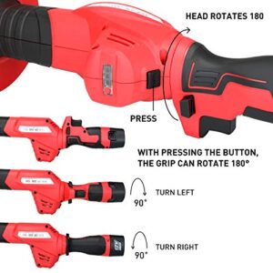 Hedge Trimmers 2-in-1 22inch 1400RPM Light Weight 3/5” Cutting Capacity with 2.0Ah Battery and Charger Cordless Hedge Trimmers