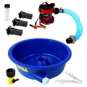 blue bowl concentrator kit with pump, leg levelers, vial – gold mining equipment