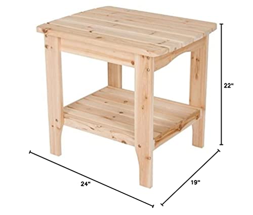 Shine Company 4103N Long Island Rectangular Patio Side Table – Natural