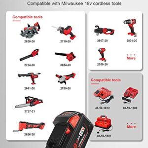 Replacement for Milwaukee M-18 Battery 9.0Ah 2/pk M18 M18b 48-11-1850 48-11-1840 48-11-1815 48-11-1820 48-11-1852 48-11-1828 48-11-1822 Cordless Power Tool