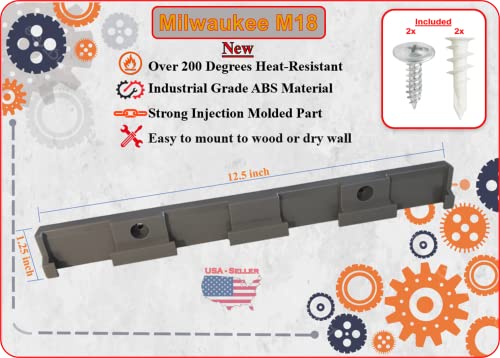 Battery Holder for 4x Milwaukee 18V Batteries | M18 Battery Holder Milwaukee | Battery Storage for Milwaukee 18V | Wall Mount for Milwaukee M18 Batteries