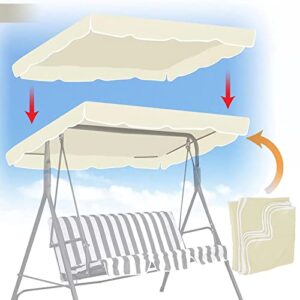 Canopy Swing Top Replacement 2 Seater, Outdoor Glider Canopy, Outdoor Patio Swing Canopy Replacement Top Cover for 2/3-Seater-Swing Chair All Weather Protection Porch Swings